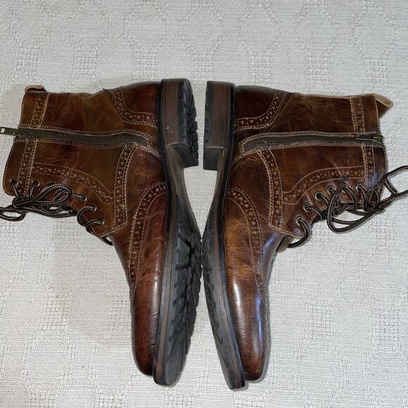 Aston Grey Men’s Ankle Boots Size 9 M Brown Leather Going Out Party City - Picture 5 of 12